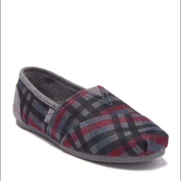 Skechers Shoes - Skechers BOBS Plush Plaid Countryside Slip-On